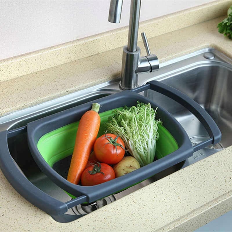 MultiCedzak - silikonowy, rozsuwany, składany durszlak